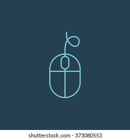 Vector Line Icon Of Mouse. Eps-10.