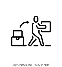Vector line icon for move