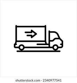 Vector line icon for moved