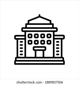 Vector line icon for municipality