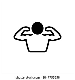 vector line icon for muscle