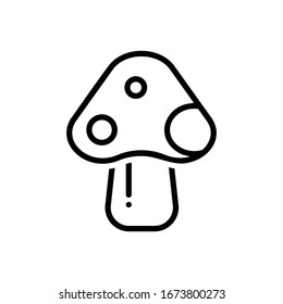 Vector line icon for mushroom