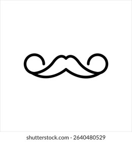 Vector line icon for mustache