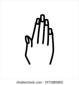 Vector line icon for nail