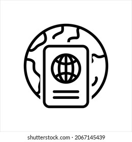 Vector line icon for nationally