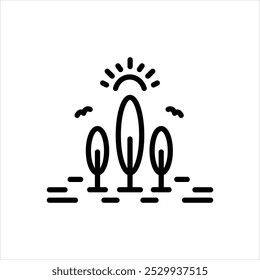 Icono de línea de Vector para la naturaleza