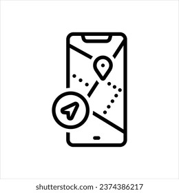 Vector line icon for navigation