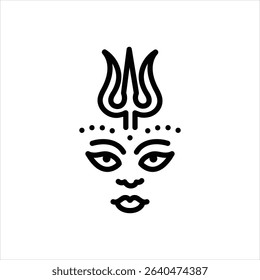 Vector line icon for navratri