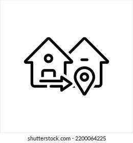 Vector line icon for near