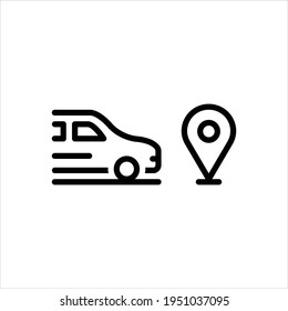 Vector line icon for nearest