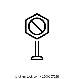 Vector line icon for neither
