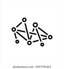 Vector line icon for network
