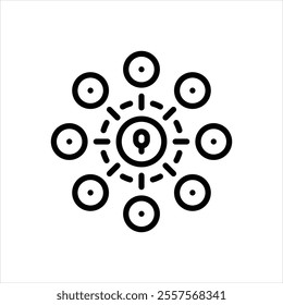 Vector line icon for networking