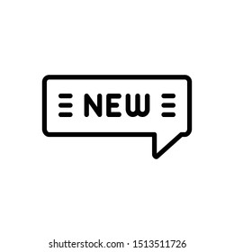 Vector line icon for new
