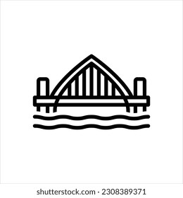 Icono de línea del vector para el nuevo castillo