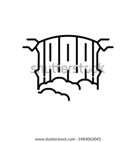 
Vector line icon for niagara.popular american landmark. simple design illustration, suitable for use in web design and mobile applications, logo illustration. Symbol, pixel vector graphic.