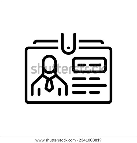 Vector line icon for nickname