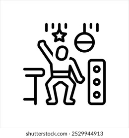 Vector line icon for nightclub