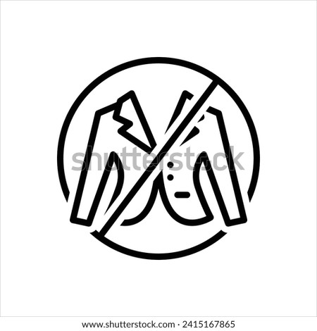 Vector line icon for no dress code