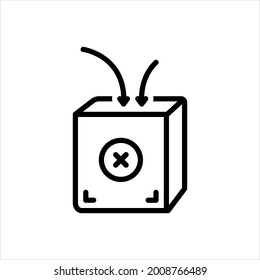 Vector line icon for nobody