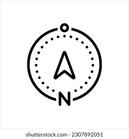 Vector line icon for north