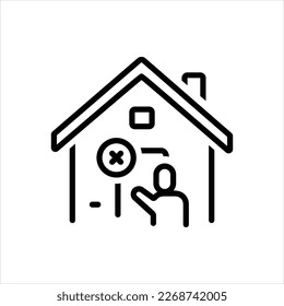 Vector line icon for nothing