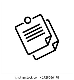 Vector line icon for notices