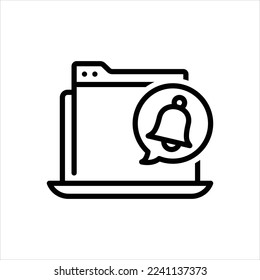 Vector line icon for notify