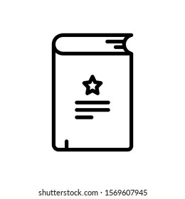 Vector line icon for novel