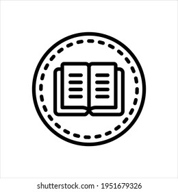 Vector line icon for novel