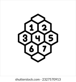 Vector line icon for numbers