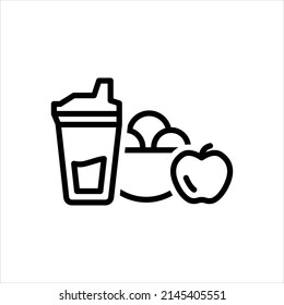 Vektorliniensymbol für Ernährung