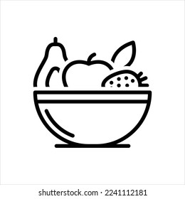 Vector line icon for nutritional