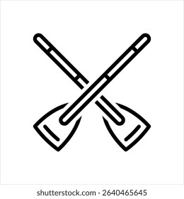 Vector line icon for oar