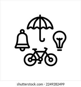 Vector line icon for objects