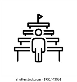 Icono de línea de vector para obstáculo