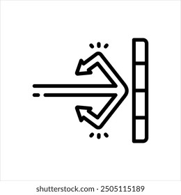 Vector line icon for obstacle