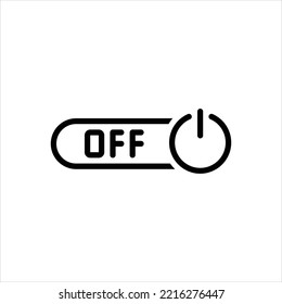 Vector line icon for off; switch