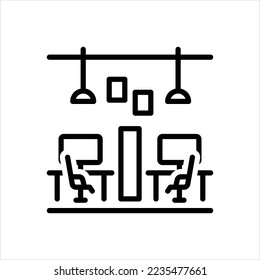 Vector line icon for office 