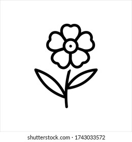 Vector line icon for oleander