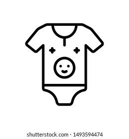 Vector line icon for onesie