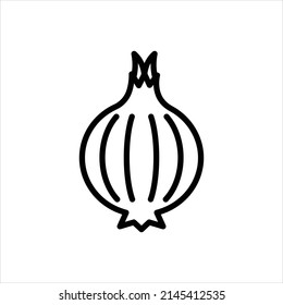 Icono de línea del vector para la cebolla