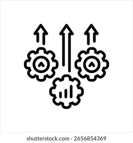 Icono de la línea de Vector para la excelencia operacional