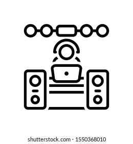 Vector line icon for operator