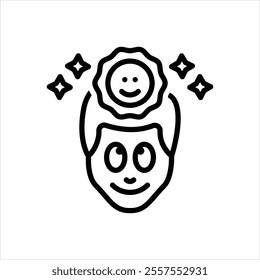 Vector line icon for optimistic