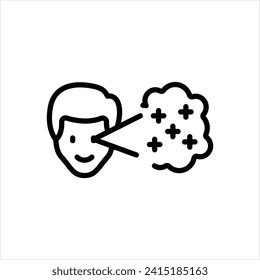 Vector line icon for optimistic outlook