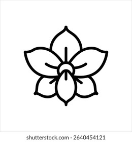 Vector line icon for orchid