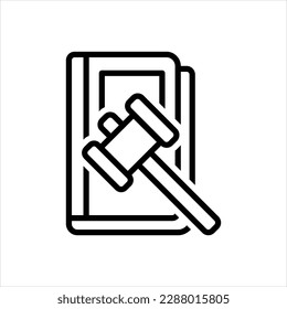 Vector line icon for ordinance