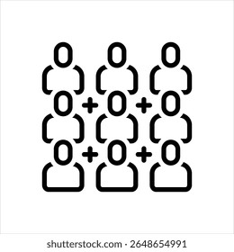 Vector line icon for organizational design