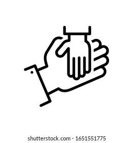 Vector line icon for orphan
